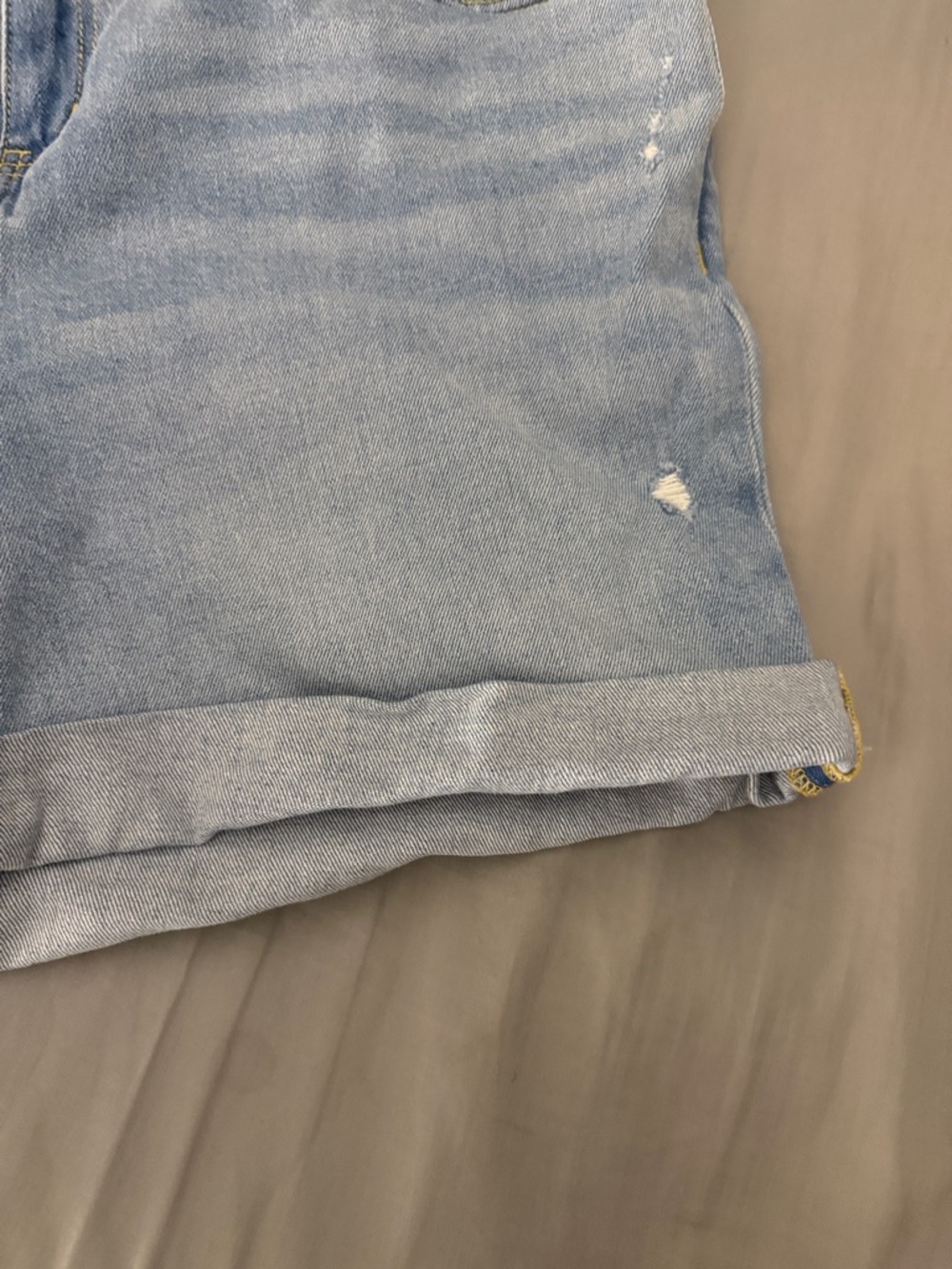 Lane Bryant Light Blue Denim Shorts with Button Front - Picture 5 of 7